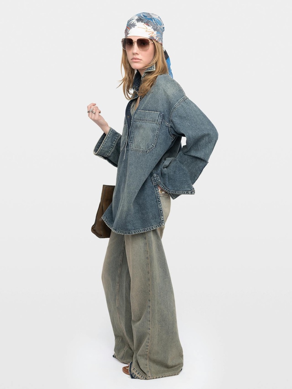 Zadig & Voltaire Timona Denim Shirt size M - Picture 2 of 9